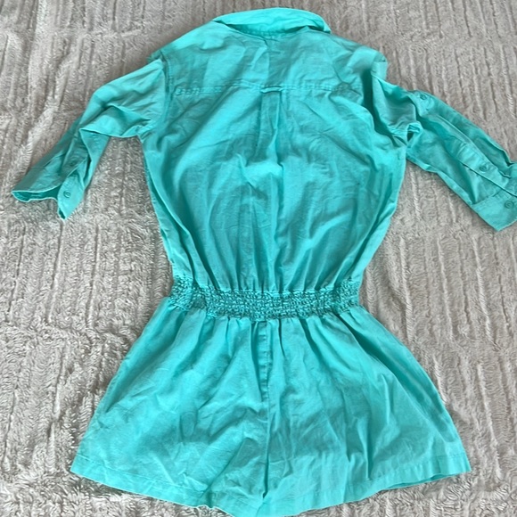 Victoria’s Secret Beach Linen Cotton Jumper size 6 in teal - Picture 6 of 7